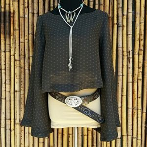 FREE PEOPLE Black Diamond Top